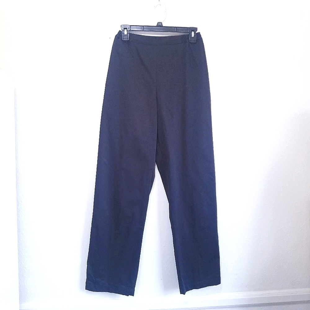 Eskandar | Black Cotton‎ Straight Leg Pants S